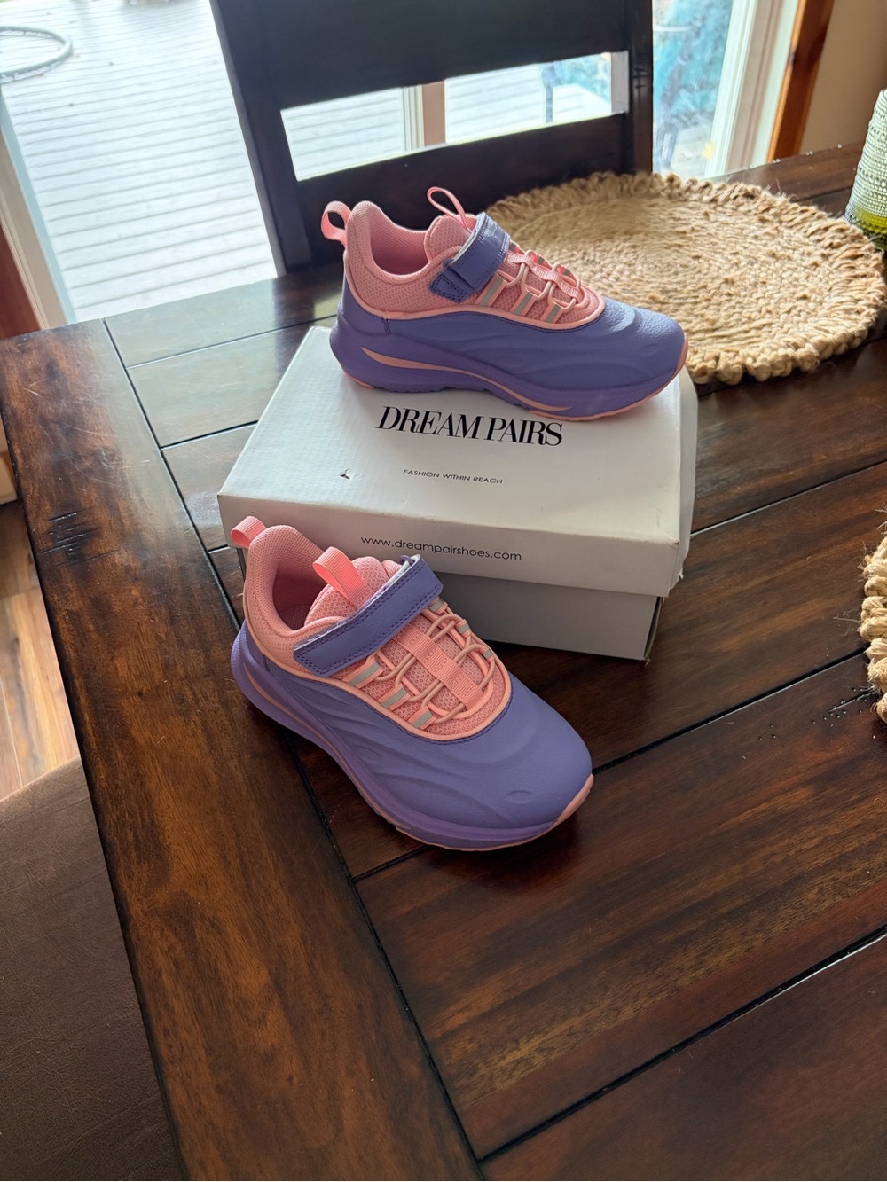 Dream Pairs Pink and Purple Girls' Athletic Sneakers